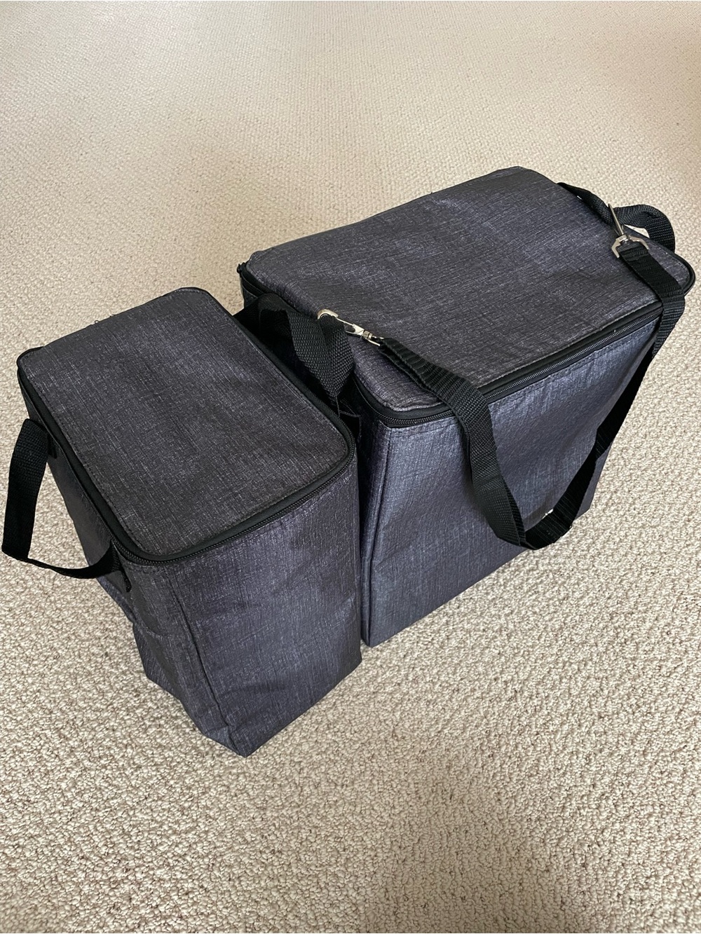 {Thirty-One} Double Chill Thermal Set Charcoal Crosshatch